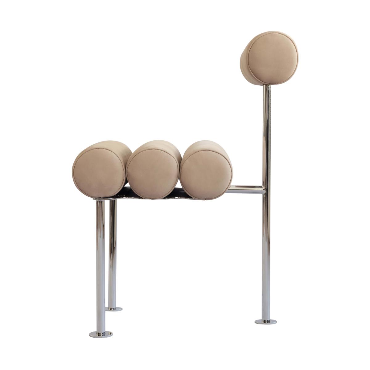 101 Copenhagen Hiro dining chair Stainless steel-nubuck – image 5
