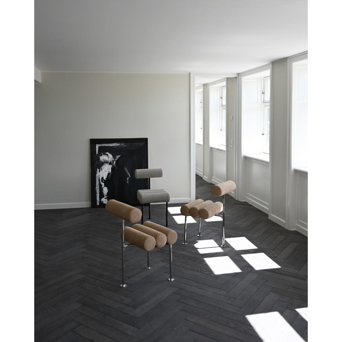 101 Copenhagen Hiro dining chair Stainless steel-nubuck – image 6
