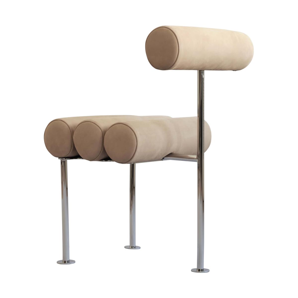 101 Copenhagen Hiro dining chair Stainless steel-nubuck – image 8