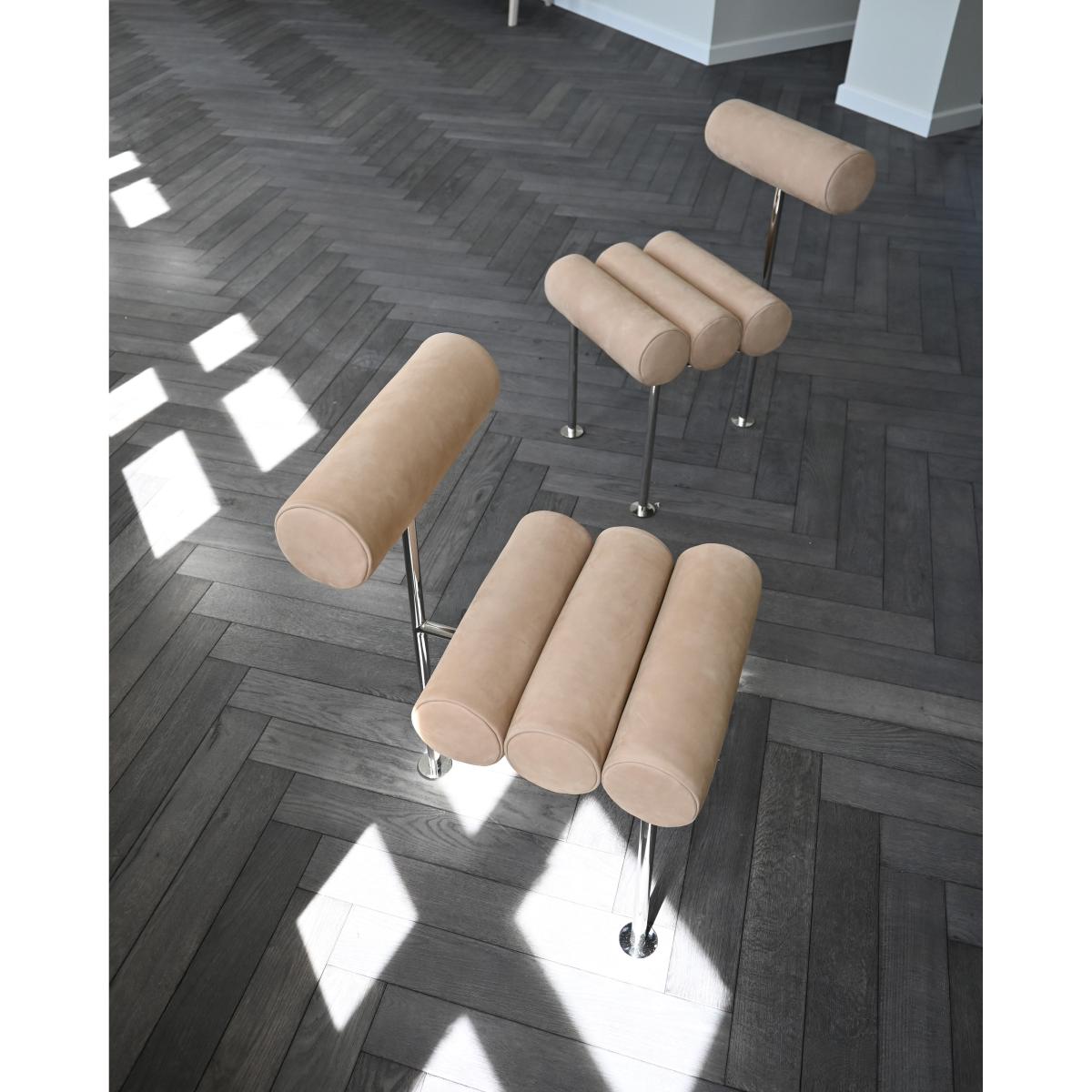101 Copenhagen Hiro dining chair Stainless steel-nubuck – image 9