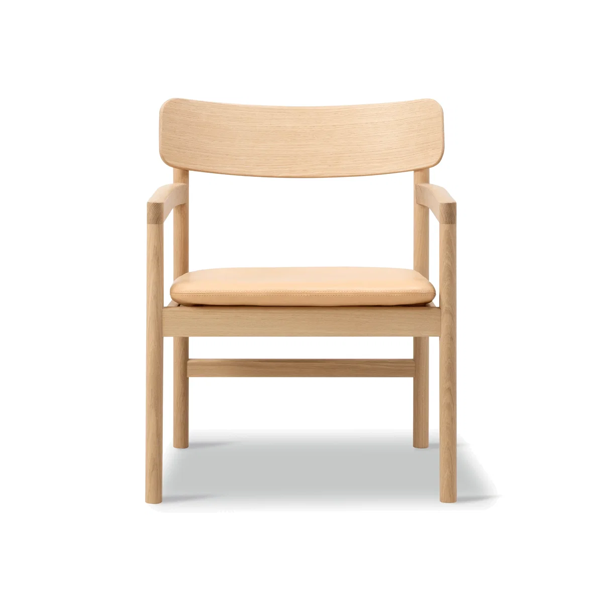 Fredericia Furniture Post lounge chair Vegeta leather-light oiled oak – image 1