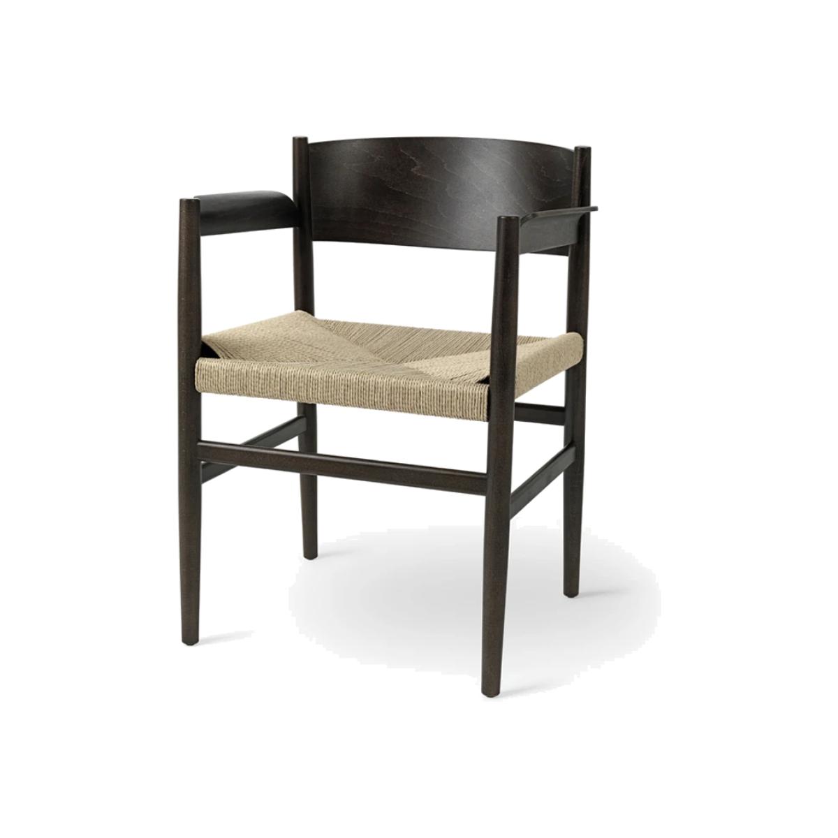 Mater Nestor armchair oak sirka grey natural braided seat
