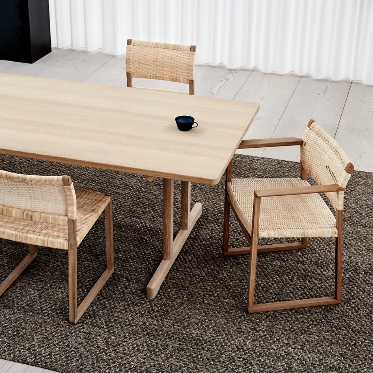 Fredericia Furniture BM62 armchair Rattan oiled oak frame – image 4