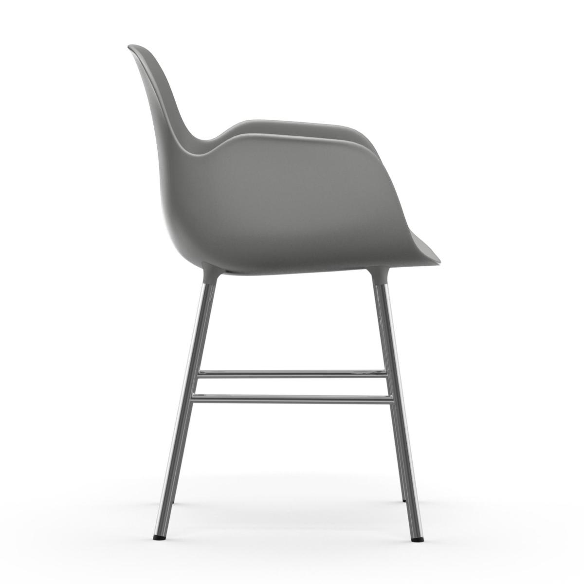 Normann Copenhagen Form armchair chromed legs Grey – image 2