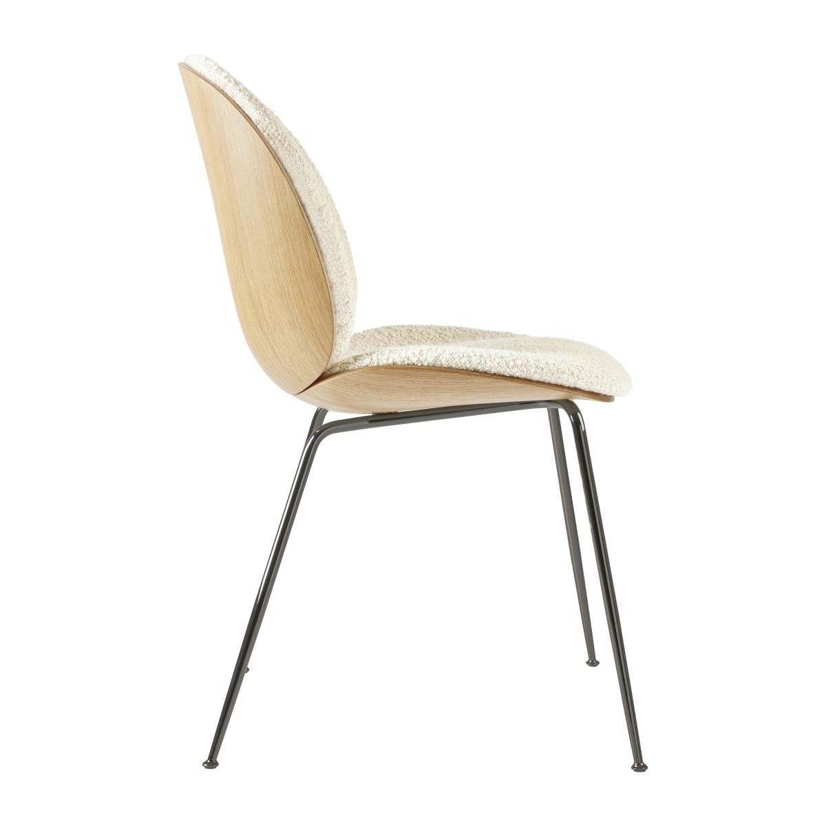 Gubi Beetle upholstered chair oak Black-chrome-karakorum 001 – image 2