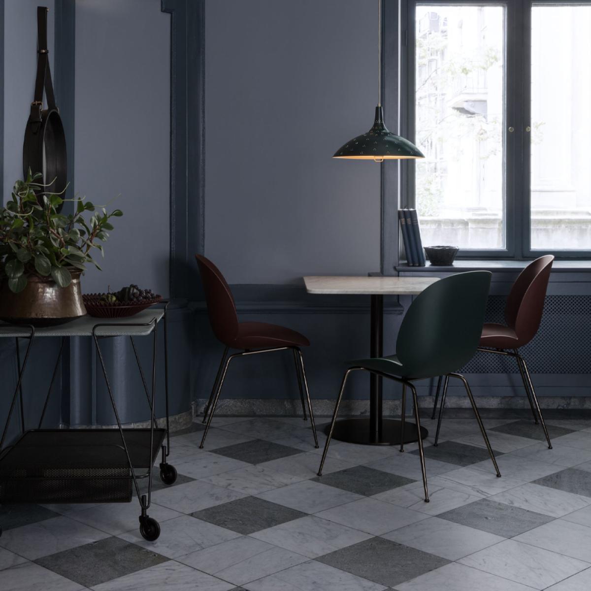 Gubi Beetle chair Alabaster white black stained birch legs – image 2