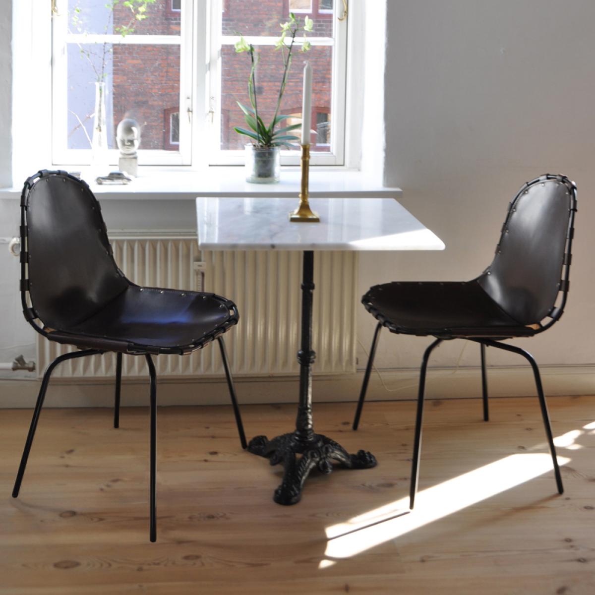 OX Denmarq Stretch chair leather black. black stand – image 4