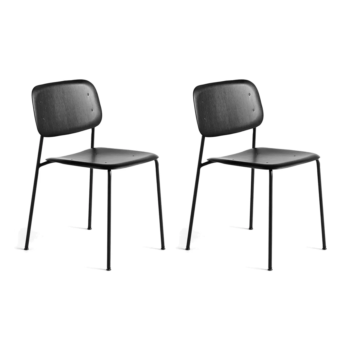 HAY Soft Edge 40 chair Black oak-black steel frame 2-pack – image 1