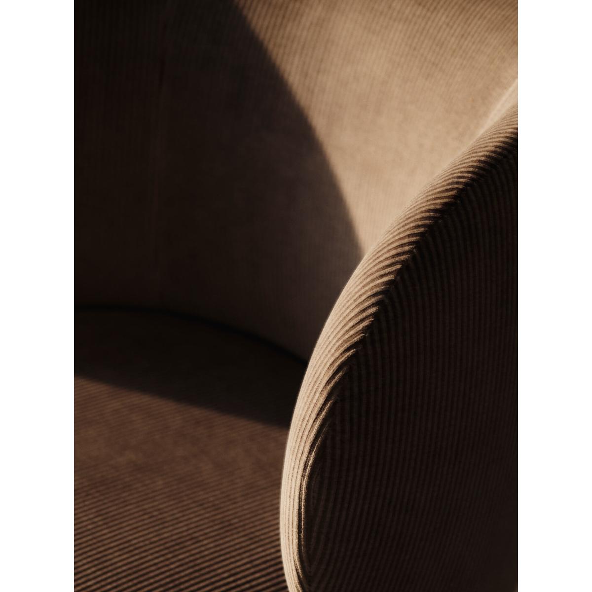 Ferm Living Rico dining chair on castors Devoré Velvet Flint Grey – image 2