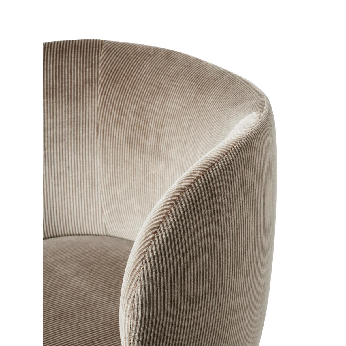 Ferm Living Rico dining chair on castors Devoré Velvet Flint Grey – image 3