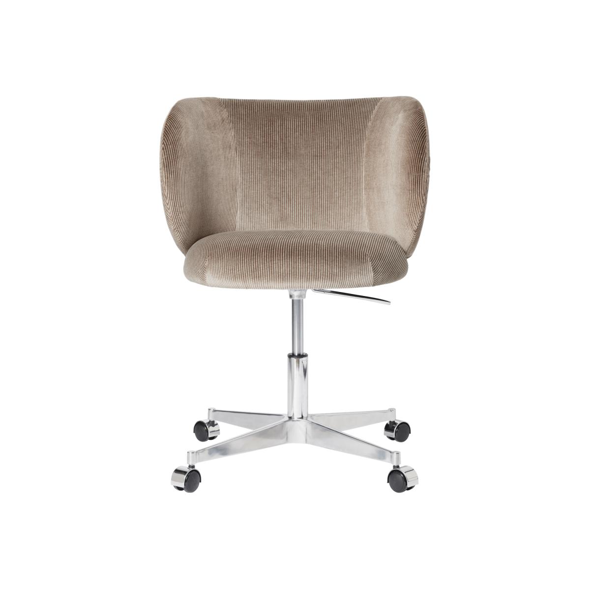 Ferm Living Rico dining chair on castors Devoré Velvet Flint Grey – image 1
