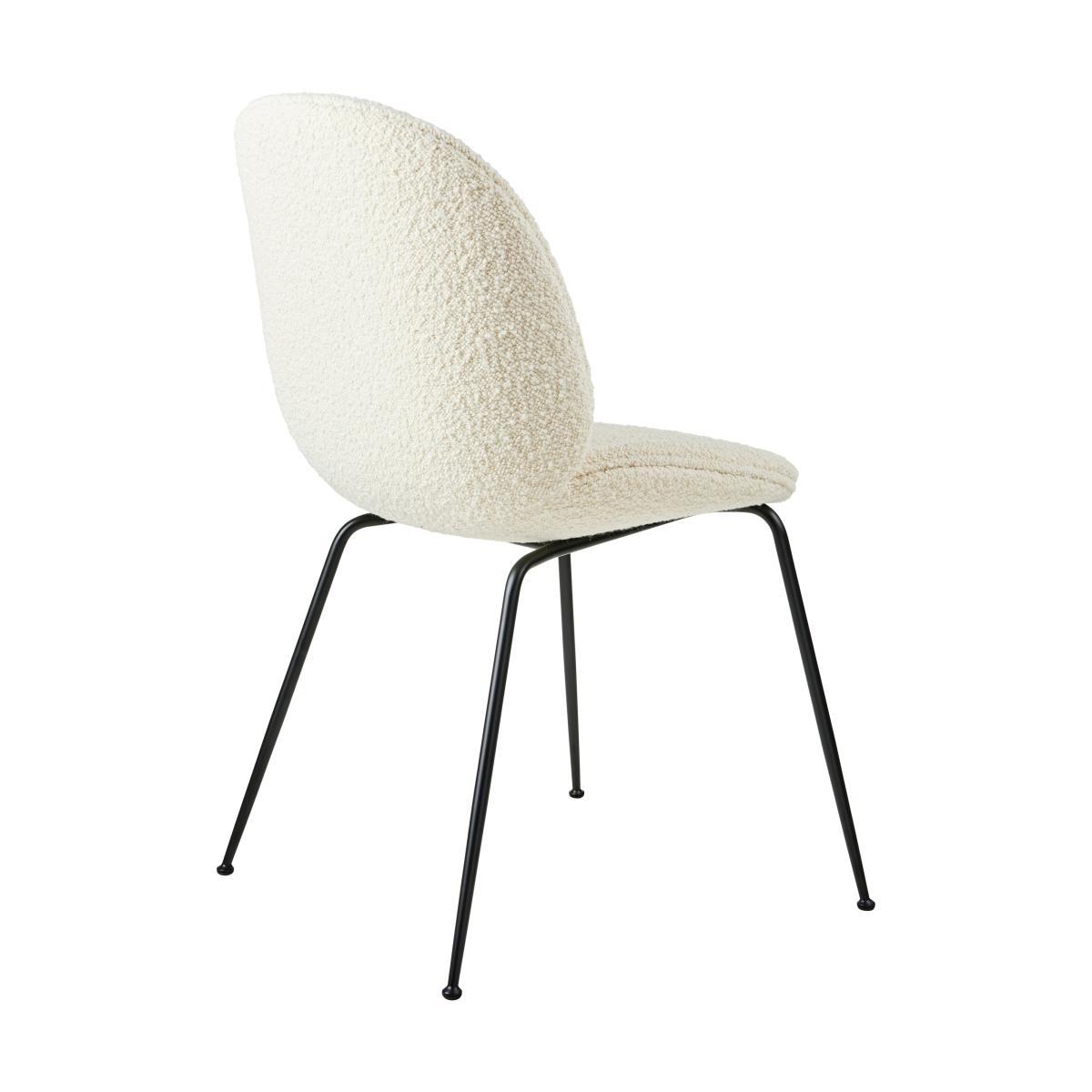 Gubi Beetle dining chair - fully upholstered conic base Karakorum 001-black stand – image 2