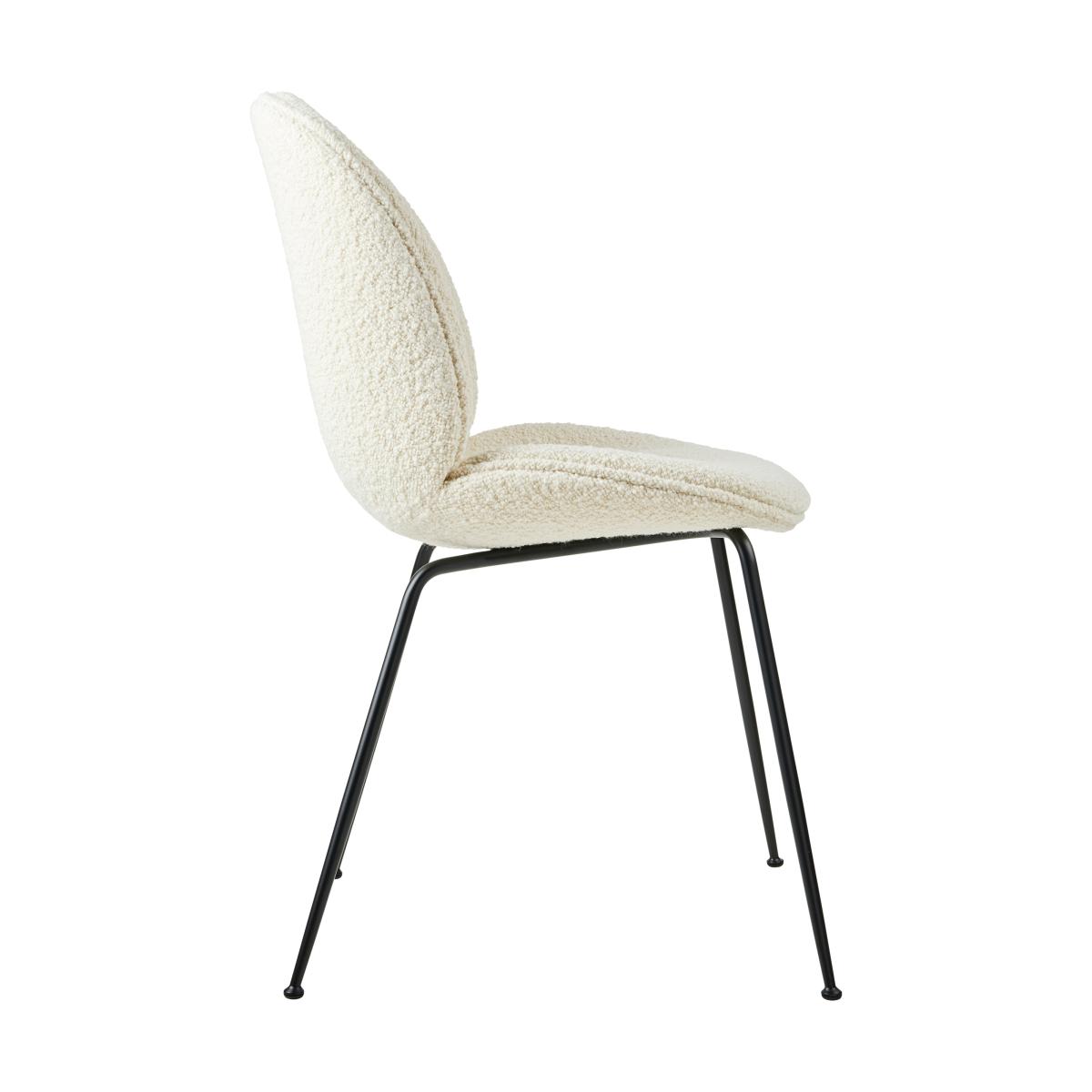 Gubi Beetle dining chair - fully upholstered conic base Karakorum 001-black stand – image 3