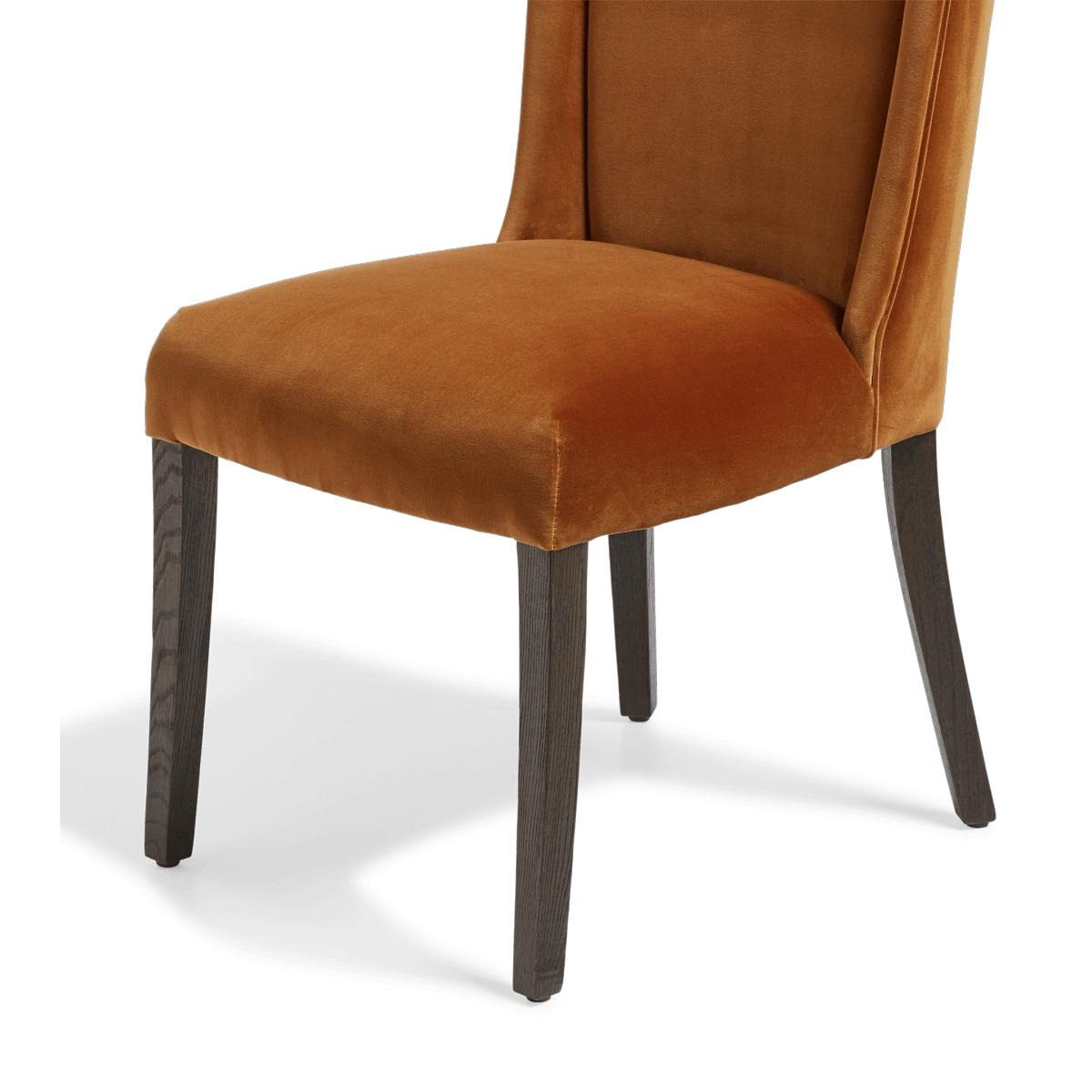OKA, Spencer Velvet Dining Chair - Dirty Orange, Dining Chairs, Velvet, Plain – image 2