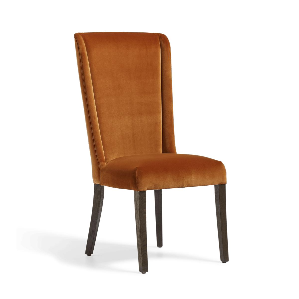 OKA, Spencer Velvet Dining Chair - Dirty Orange, Dining Chairs, Velvet, Plain – image 3