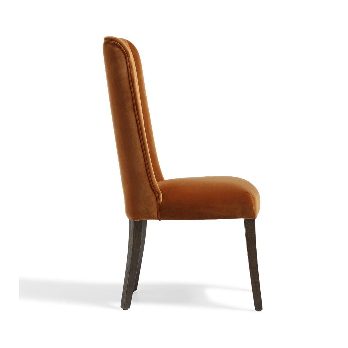 OKA, Spencer Velvet Dining Chair - Dirty Orange, Dining Chairs, Velvet, Plain – image 4