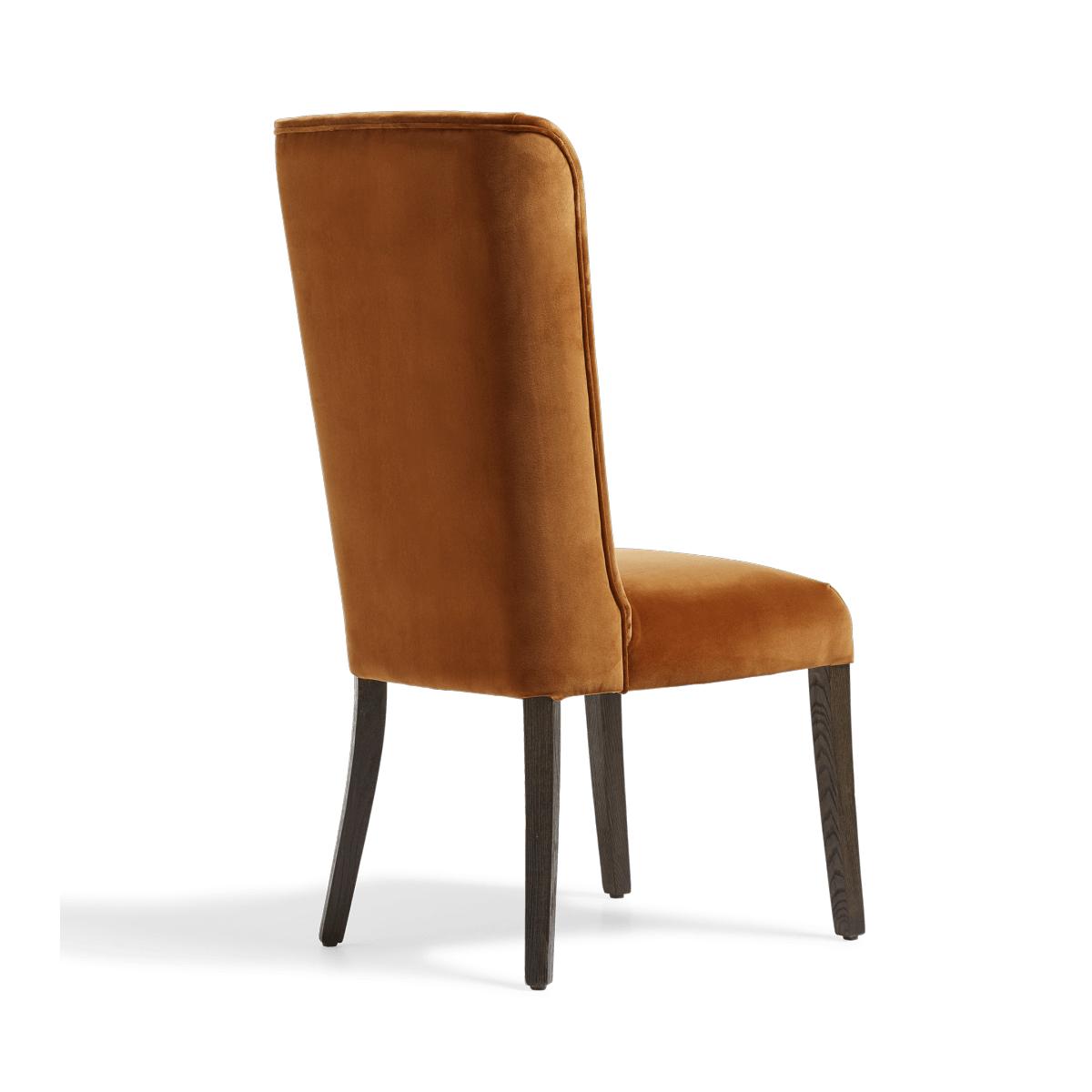 OKA, Spencer Velvet Dining Chair - Dirty Orange, Dining Chairs, Velvet, Plain – image 5