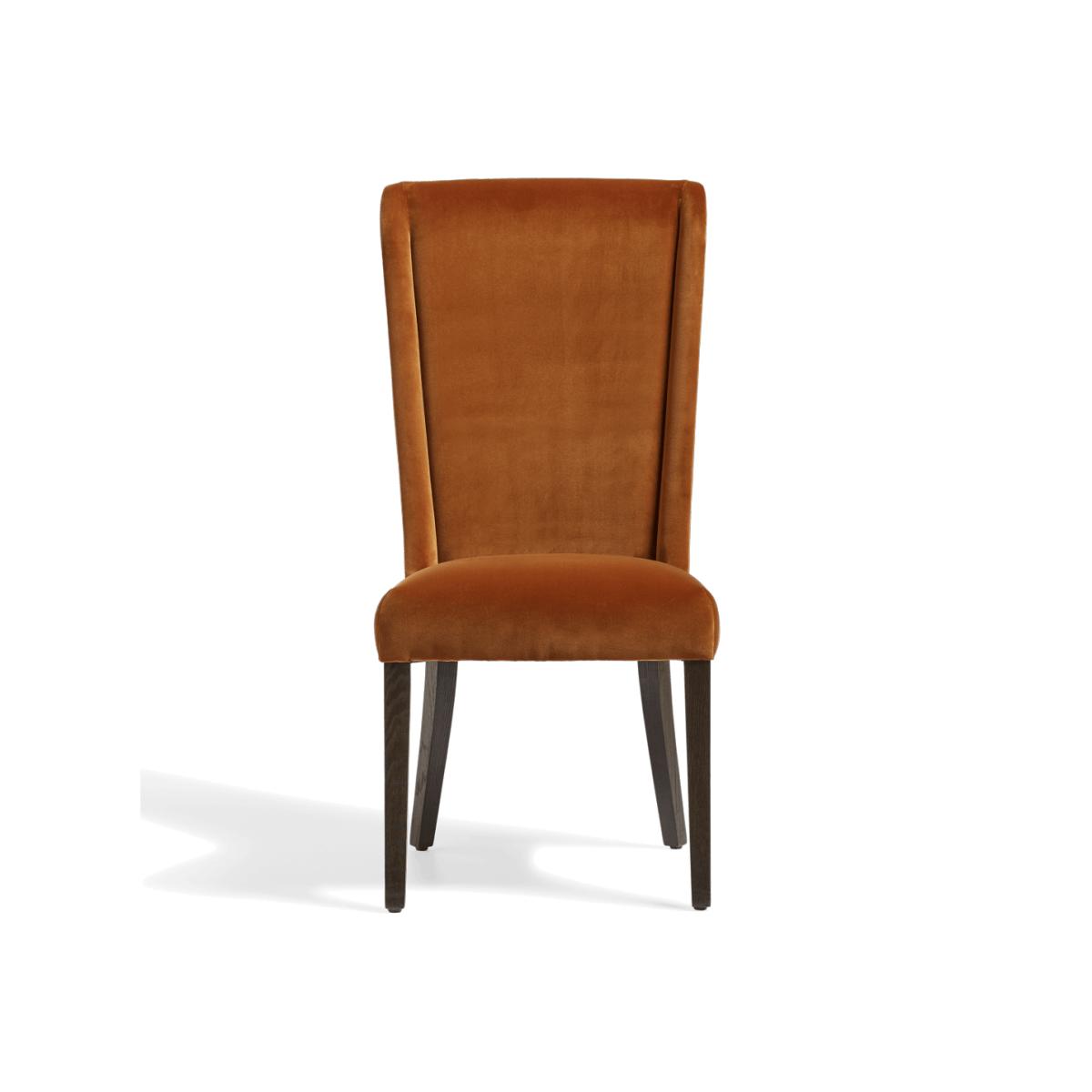 OKA, Spencer Velvet Dining Chair - Dirty Orange, Dining Chairs, Velvet, Plain – image 1