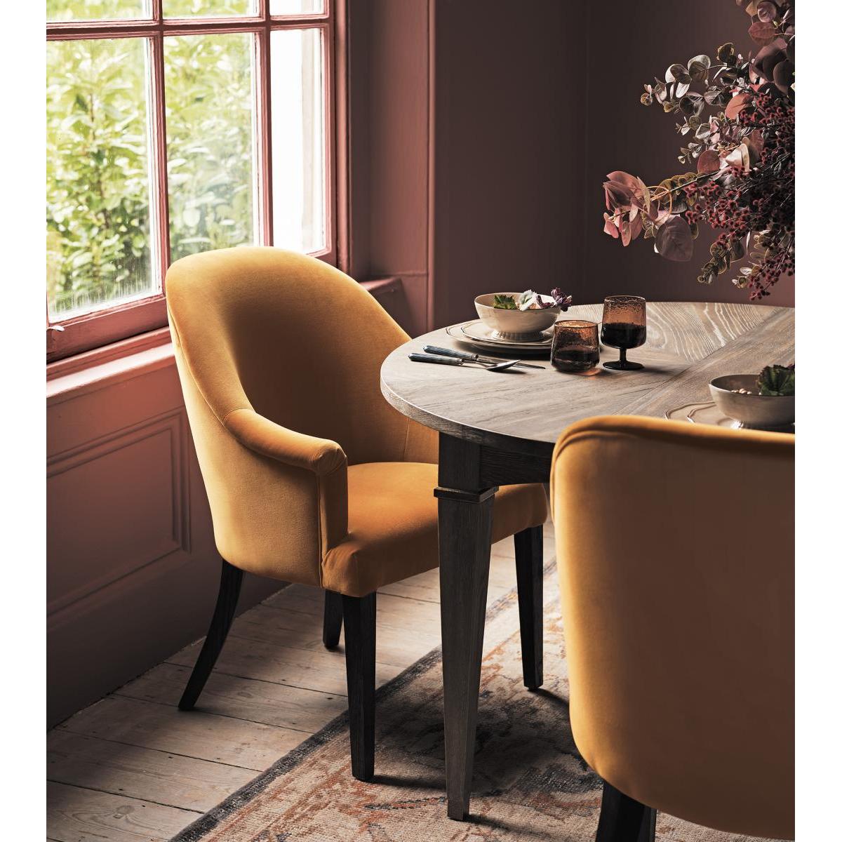 OKA, Brantwood Velvet Dining Chair - Camel, Dining Chairs, Velvet, Plain – image 2