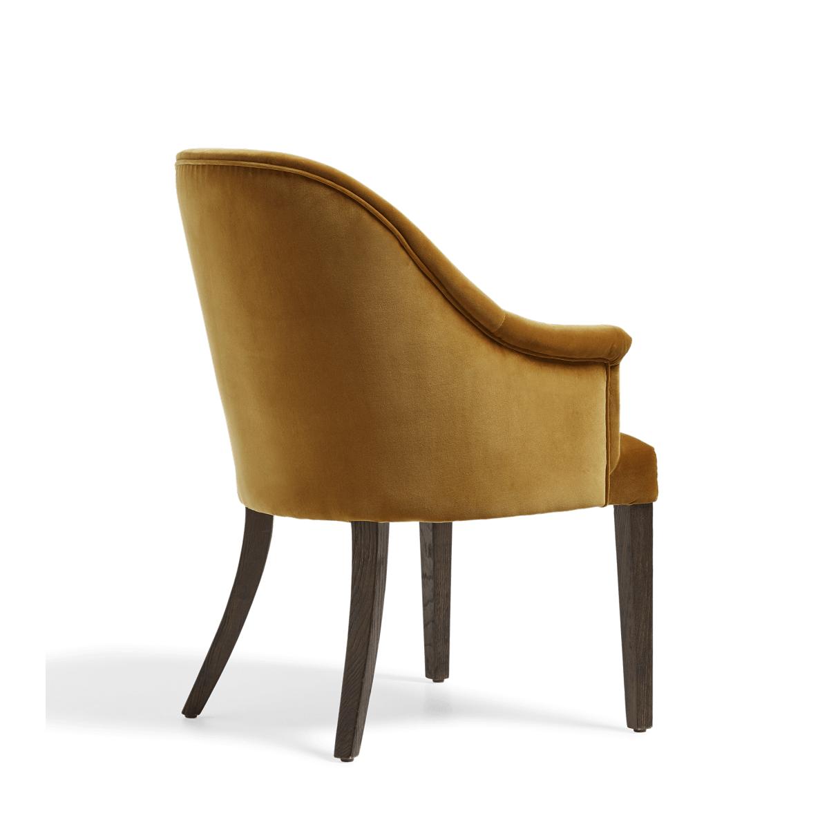 OKA, Brantwood Velvet Dining Chair - Camel, Dining Chairs, Velvet, Plain – image 5