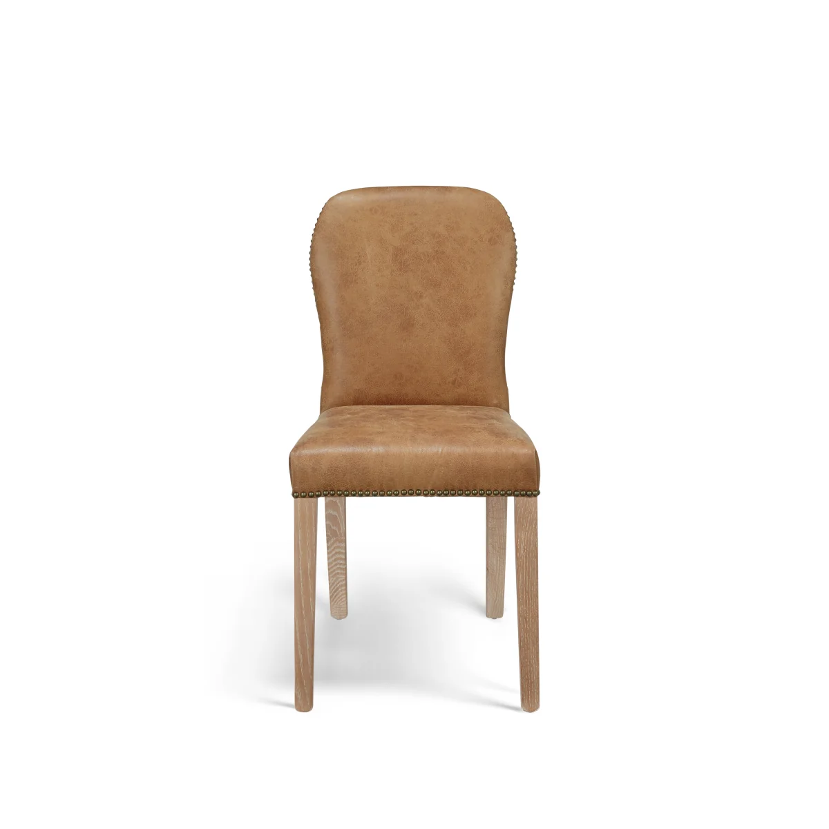 OKA, Stafford Leather Dining Chair - Aged Tobacco - Set of Four, BAO Bundle – image 3