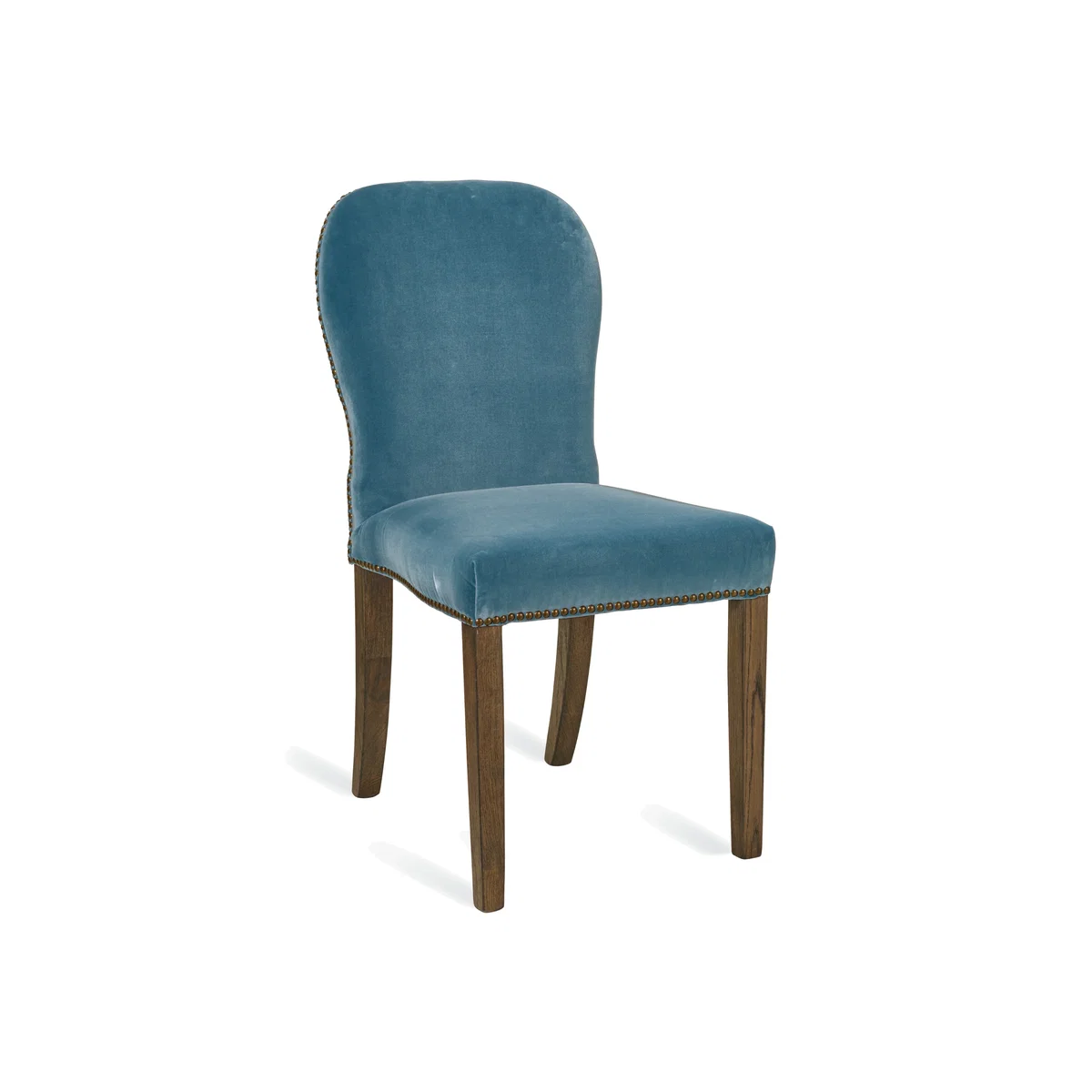 OKA, Stafford Velvet Dining Chair - Air Force Blue - Set of Six, BAO Bundle – image 1