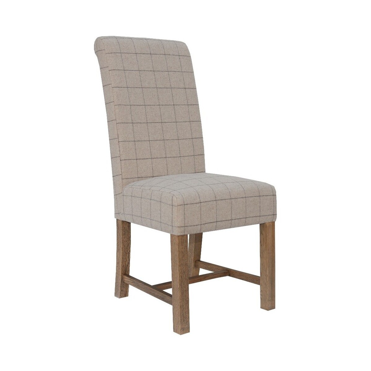 Kira Natural Checked Chairs - Natural, 2 Chairs – image 1