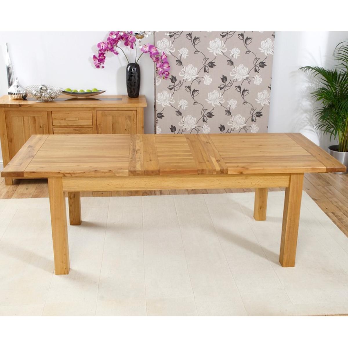 Normandy 180cm Solid Oak Extending Dining Table with Vermont Chairs - Grey, 6 Chairs – image 3