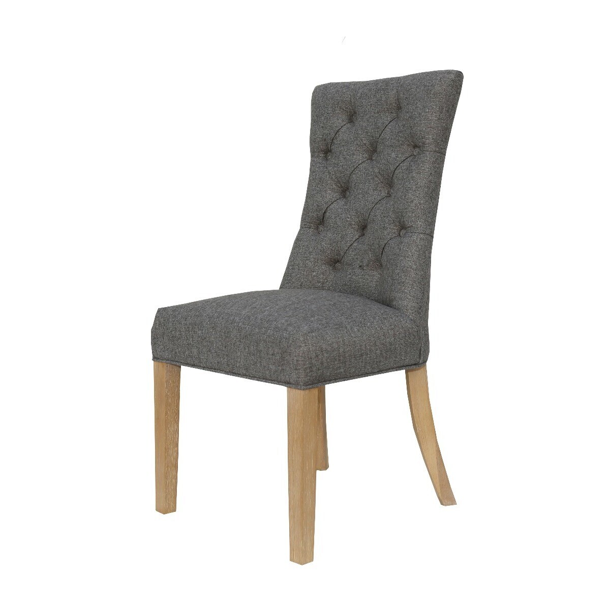 Brittany Dark Grey Curved Button Back Chairs - Dark Grey, 2 Chairs – image 3