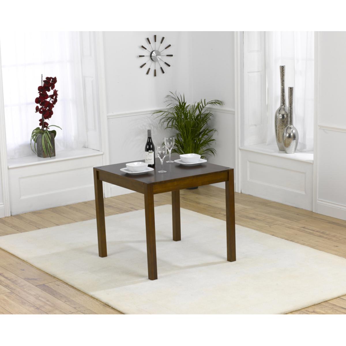 Oxford 80cm Solid Dark Oak Dining Table with Celine Chrome Leg Chairs – image 3