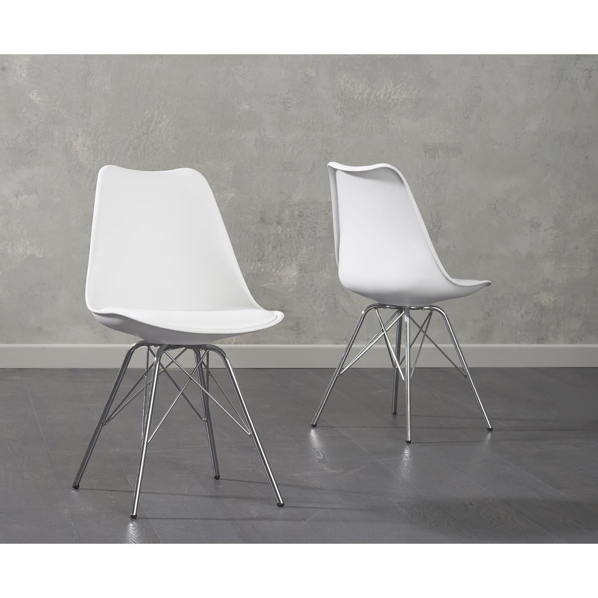 Oxford 80cm Solid Dark Oak Dining Table with Celine Chrome Leg Chairs – image 7