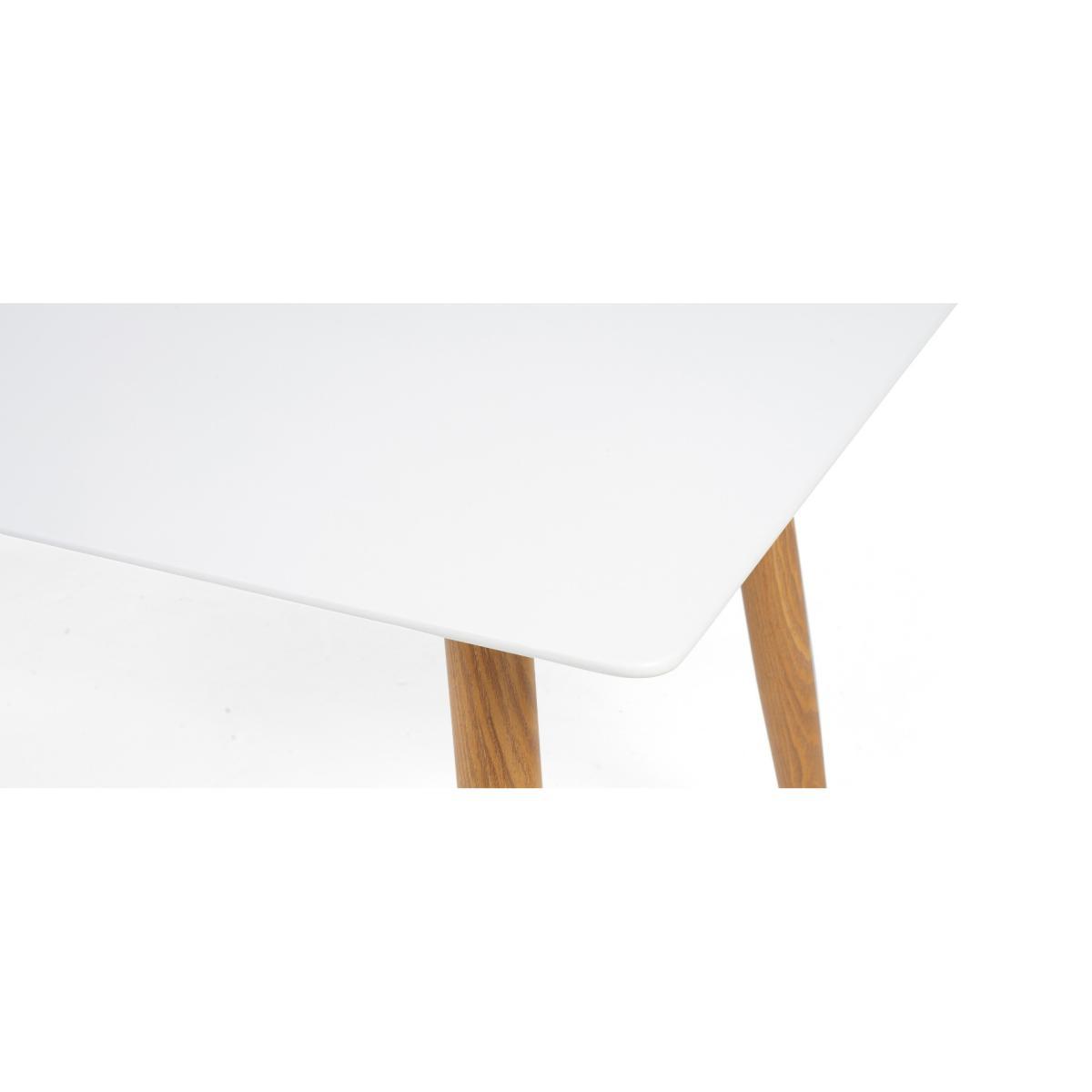 Malmo 180cm Matt White Table with Helsinki Faux Leather Wooden Leg Dining Chairs – image 12