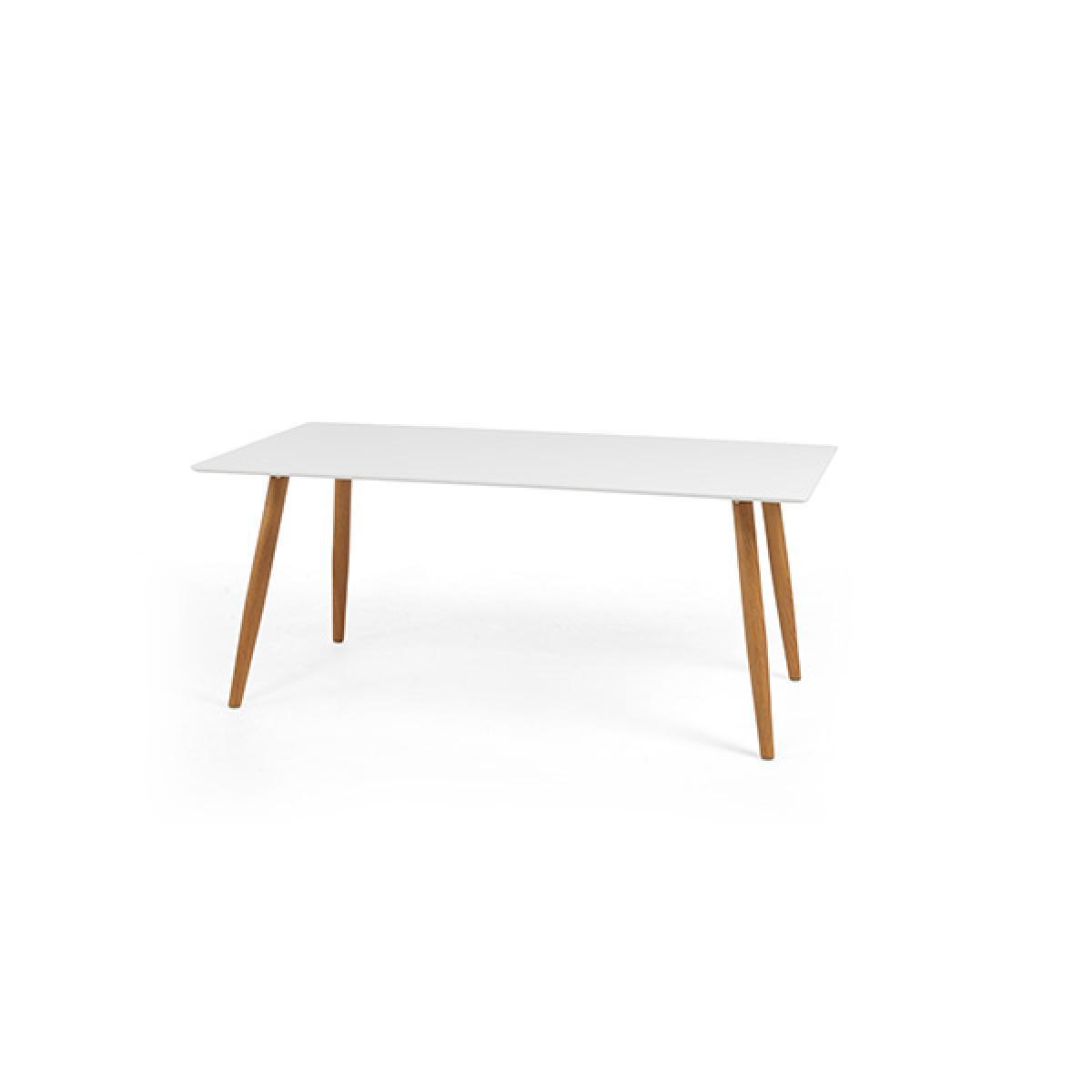 Malmo 180cm Matt White Table with Helsinki Faux Leather Wooden Leg Dining Chairs – image 15