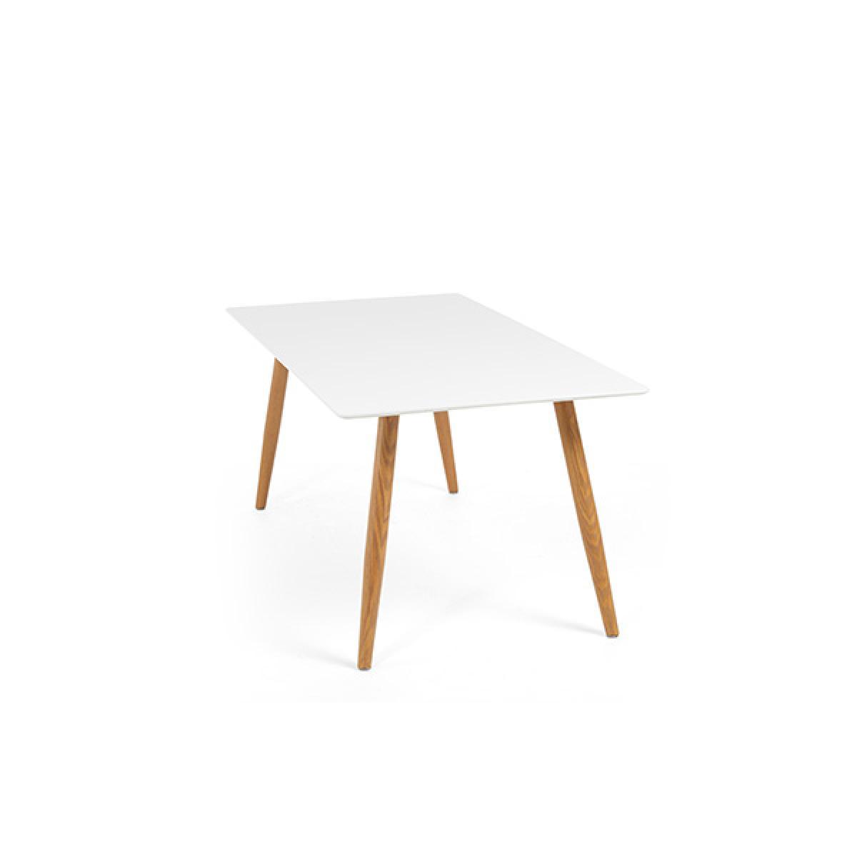 Malmo 180cm Matt White Table with Helsinki Faux Leather Wooden Leg Dining Chairs – image 16