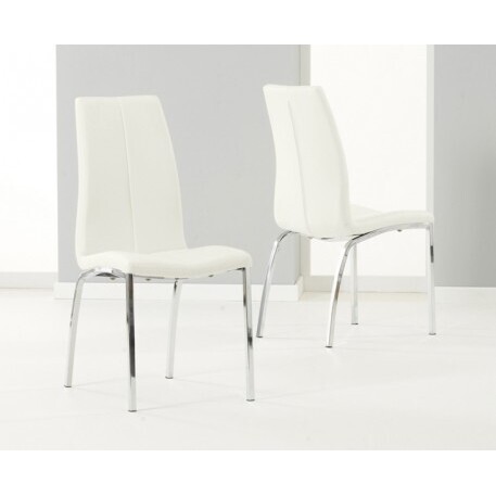Cavello Cream Faux Leather Dining Chairs – image 3