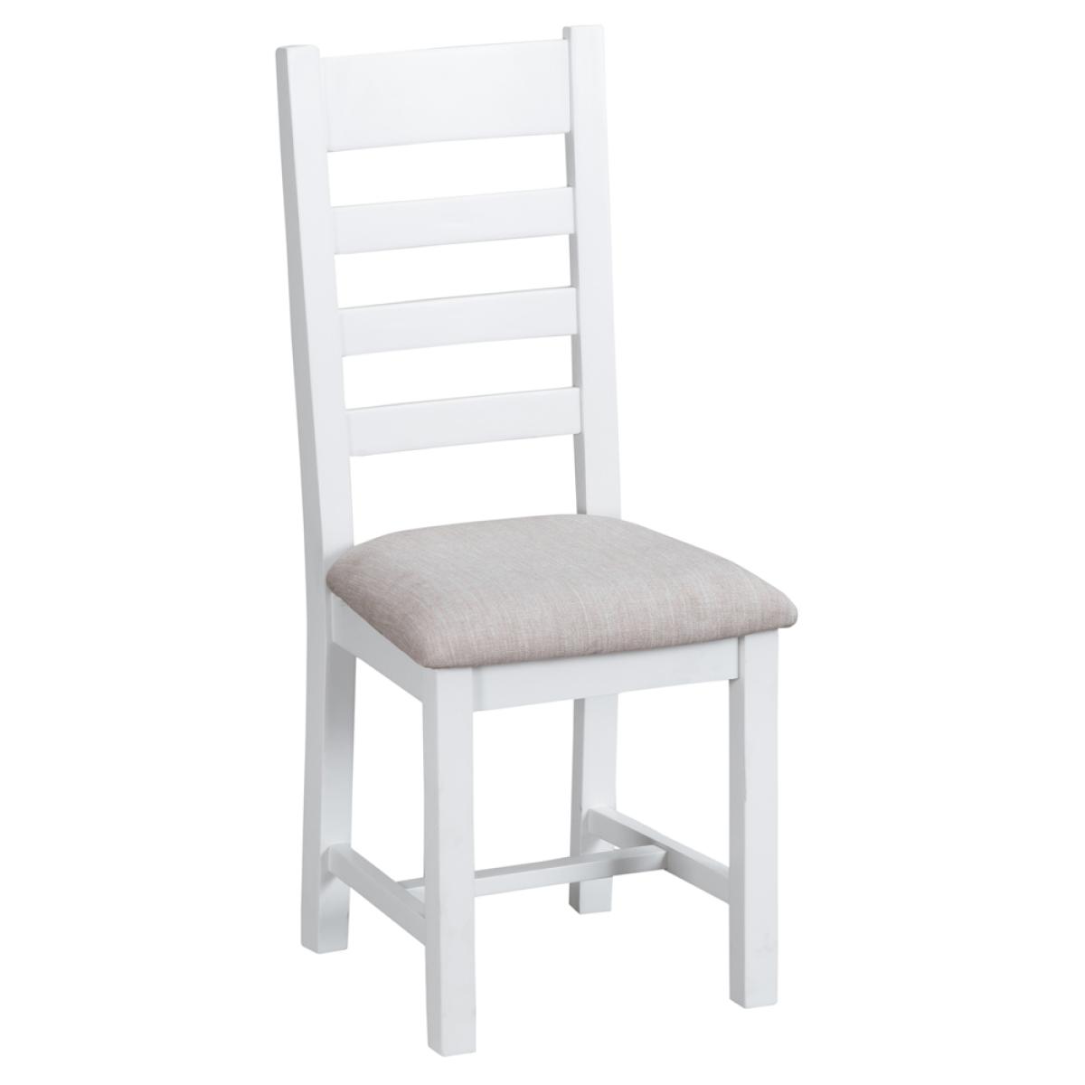 Eden Oak and White 120cm Butterfly Extending Table with Ladder Back Dining Chairs with Fabric Seats - Oak and White, 4 Chairs – image 12