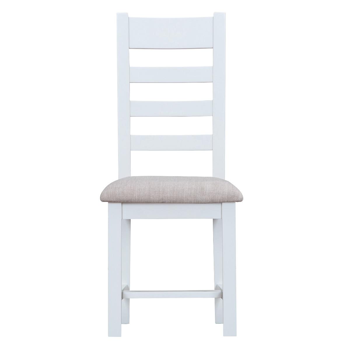 Eden Oak and White 120cm Butterfly Extending Table with Ladder Back Dining Chairs with Fabric Seats - Oak and White, 4 Chairs – image 13