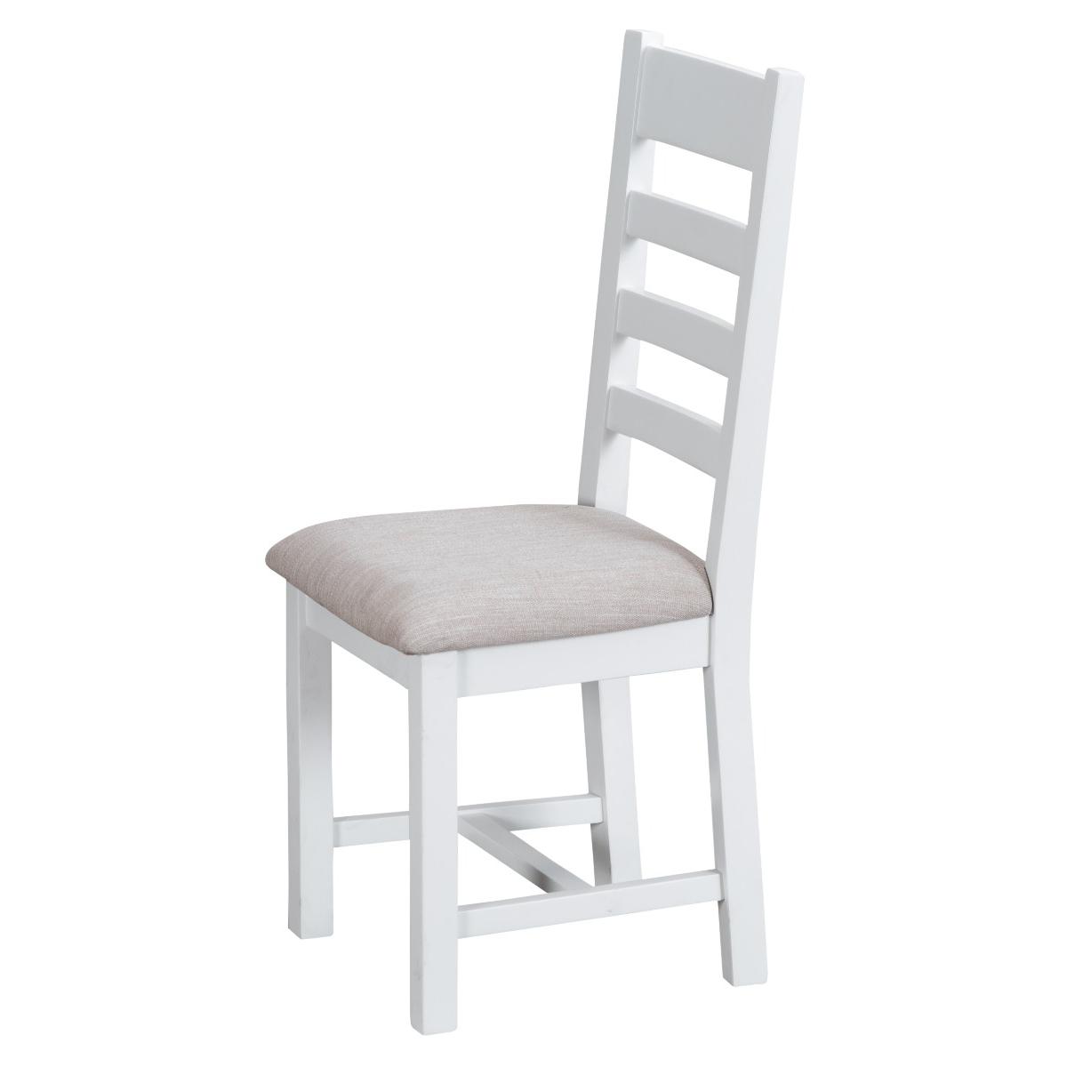 Eden Oak and White 120cm Butterfly Extending Table with Ladder Back Dining Chairs with Fabric Seats - Oak and White, 4 Chairs – image 14