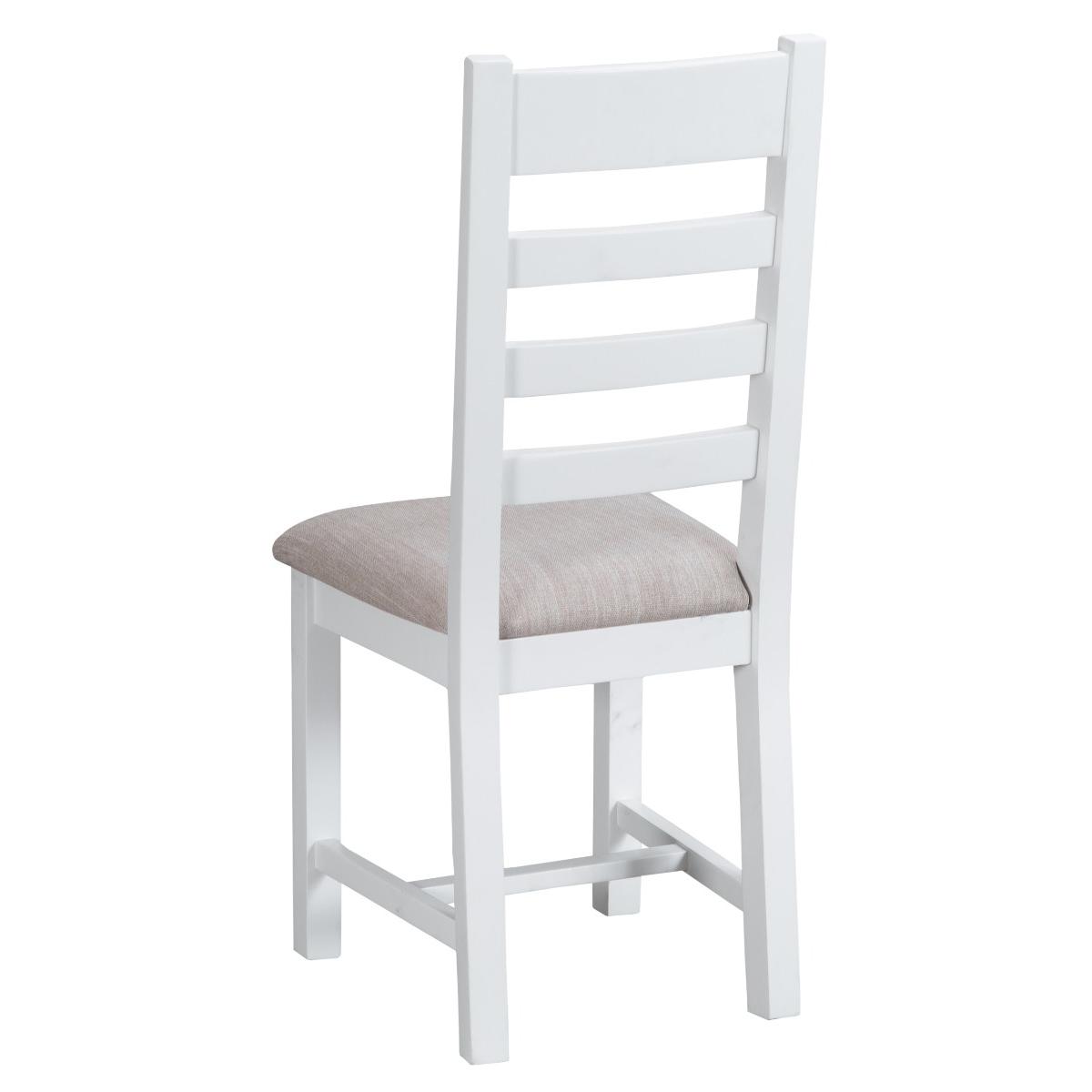 Eden Oak and White 120cm Butterfly Extending Table with Ladder Back Dining Chairs with Fabric Seats - Oak and White, 4 Chairs – image 15
