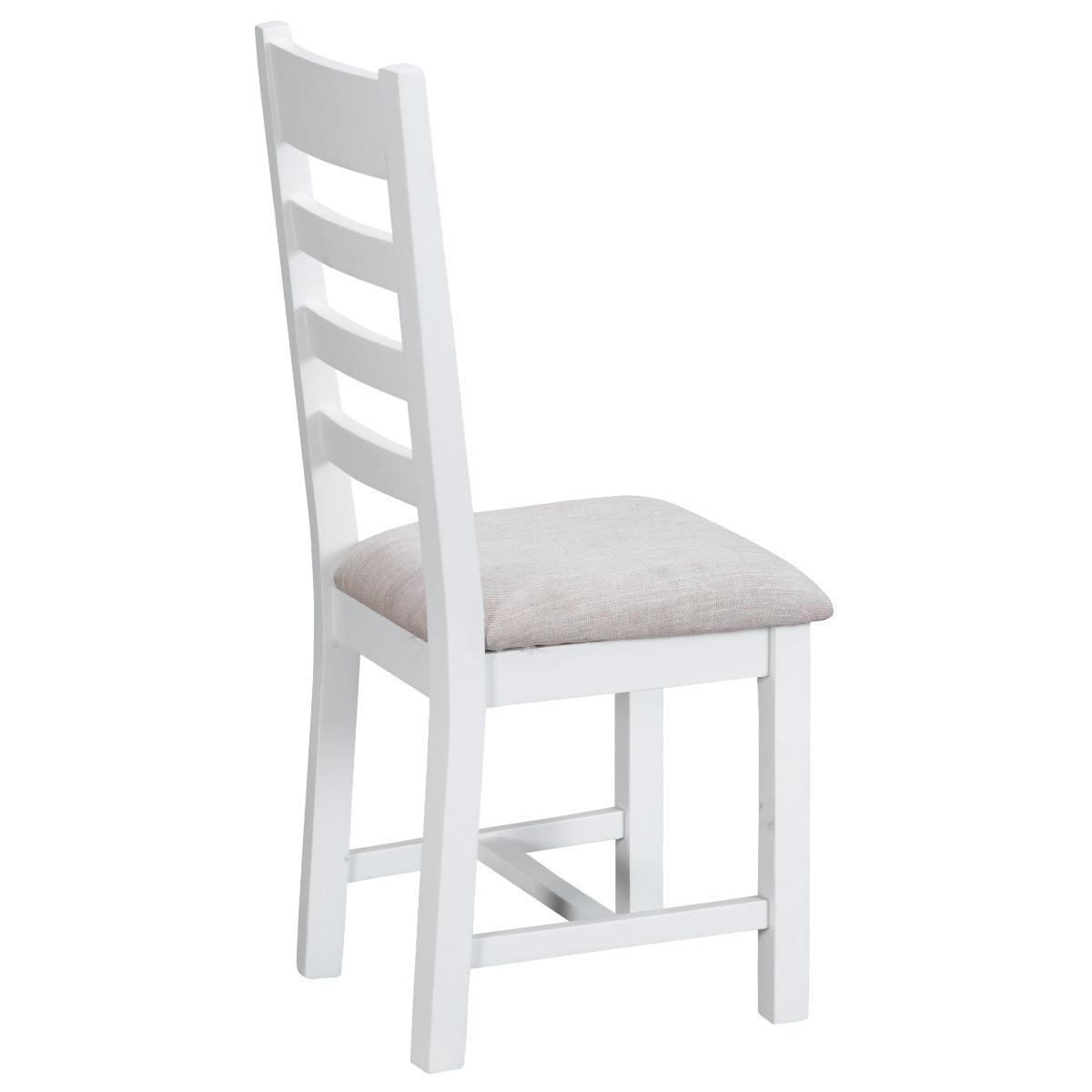 Eden Oak and White 120cm Butterfly Extending Table with Ladder Back Dining Chairs with Fabric Seats - Oak and White, 4 Chairs – image 16