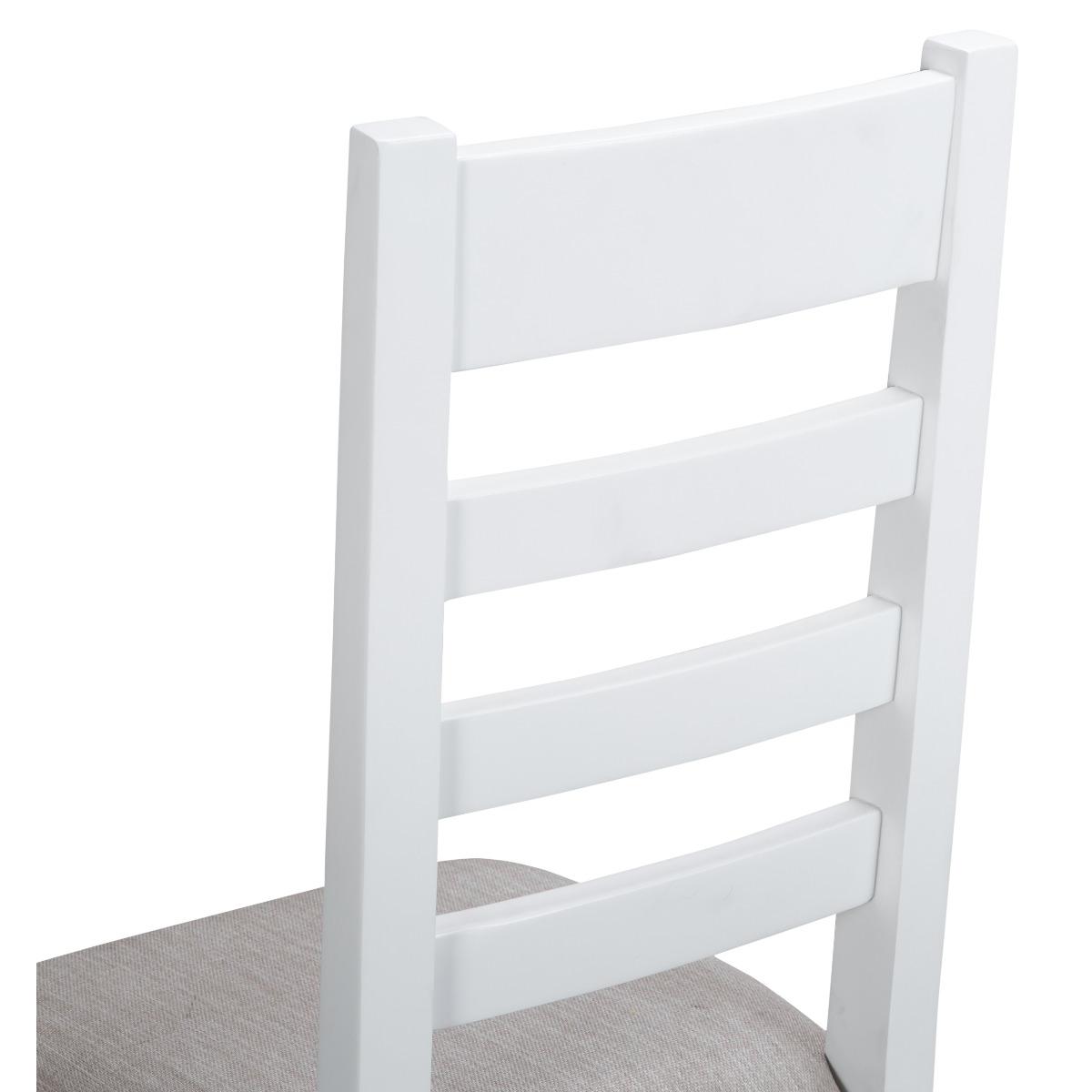 Eden Oak and White 120cm Butterfly Extending Table with Ladder Back Dining Chairs with Fabric Seats - Oak and White, 4 Chairs – image 18
