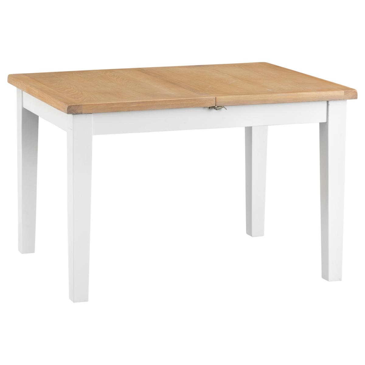 Eden Oak and White 120cm Butterfly Extending Table with Ladder Back Dining Chairs with Fabric Seats - Oak and White, 4 Chairs – image 8