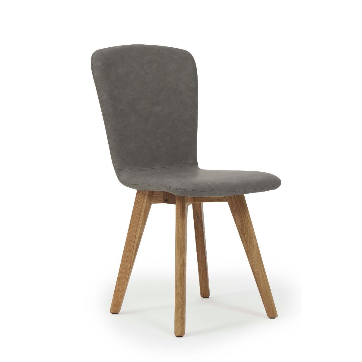 Tivoli Retro Faux Leather Grey Dining Chairs - Grey – image 3