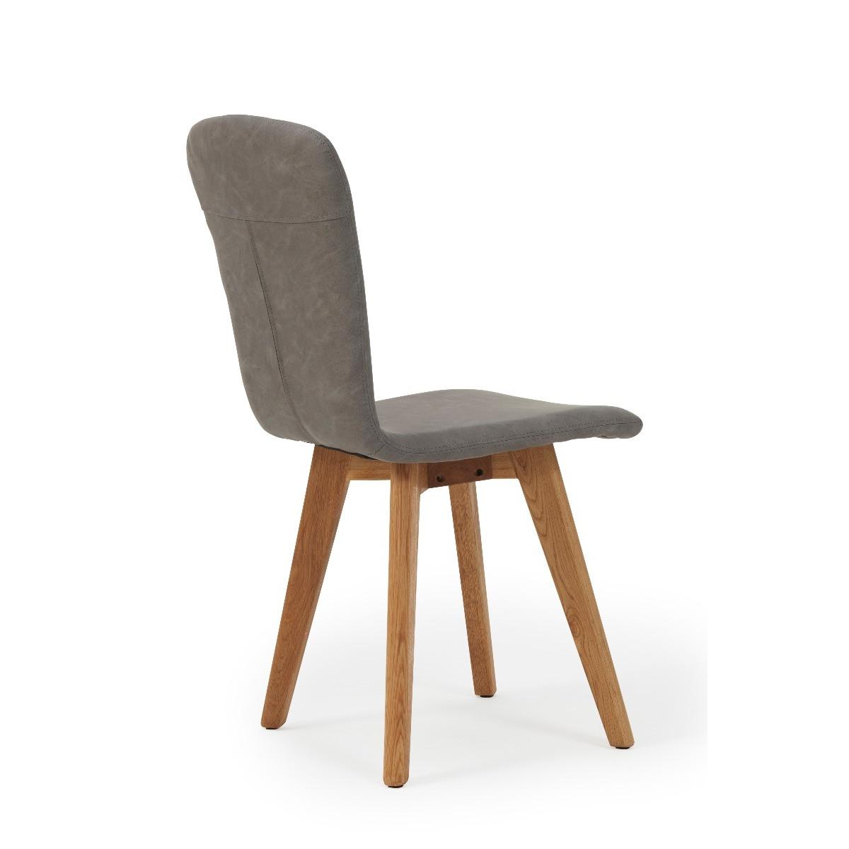 Tivoli Retro Faux Leather Grey Dining Chairs - Grey – image 6