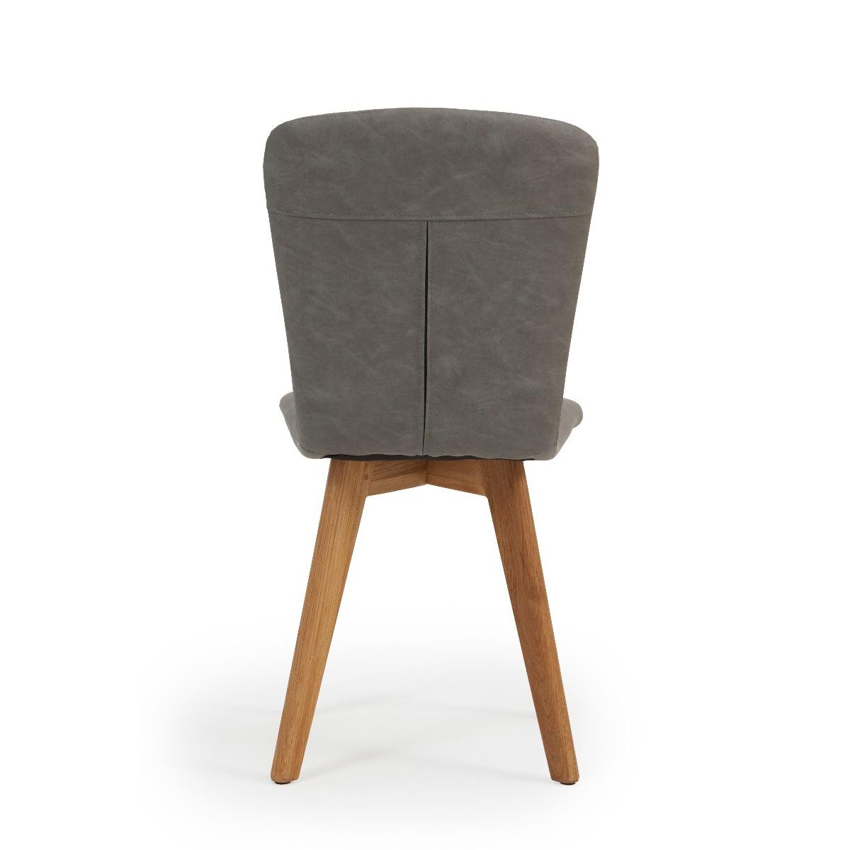 Tivoli Retro Faux Leather Grey Dining Chairs - Grey – image 9