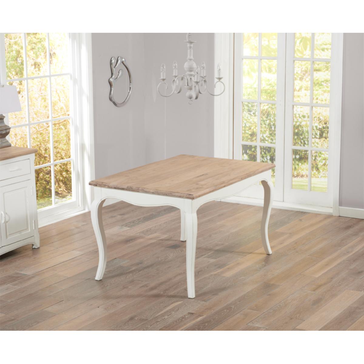 Parisian 130cm Shabby Chic Dining Table with Chairs and Benches - White, 2 Chairs – image 5
