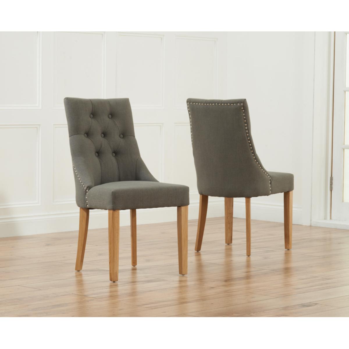 Chateau 180cm Oak and Metal Industrial Dining Table with Pacific Fabric Chairs – image 4