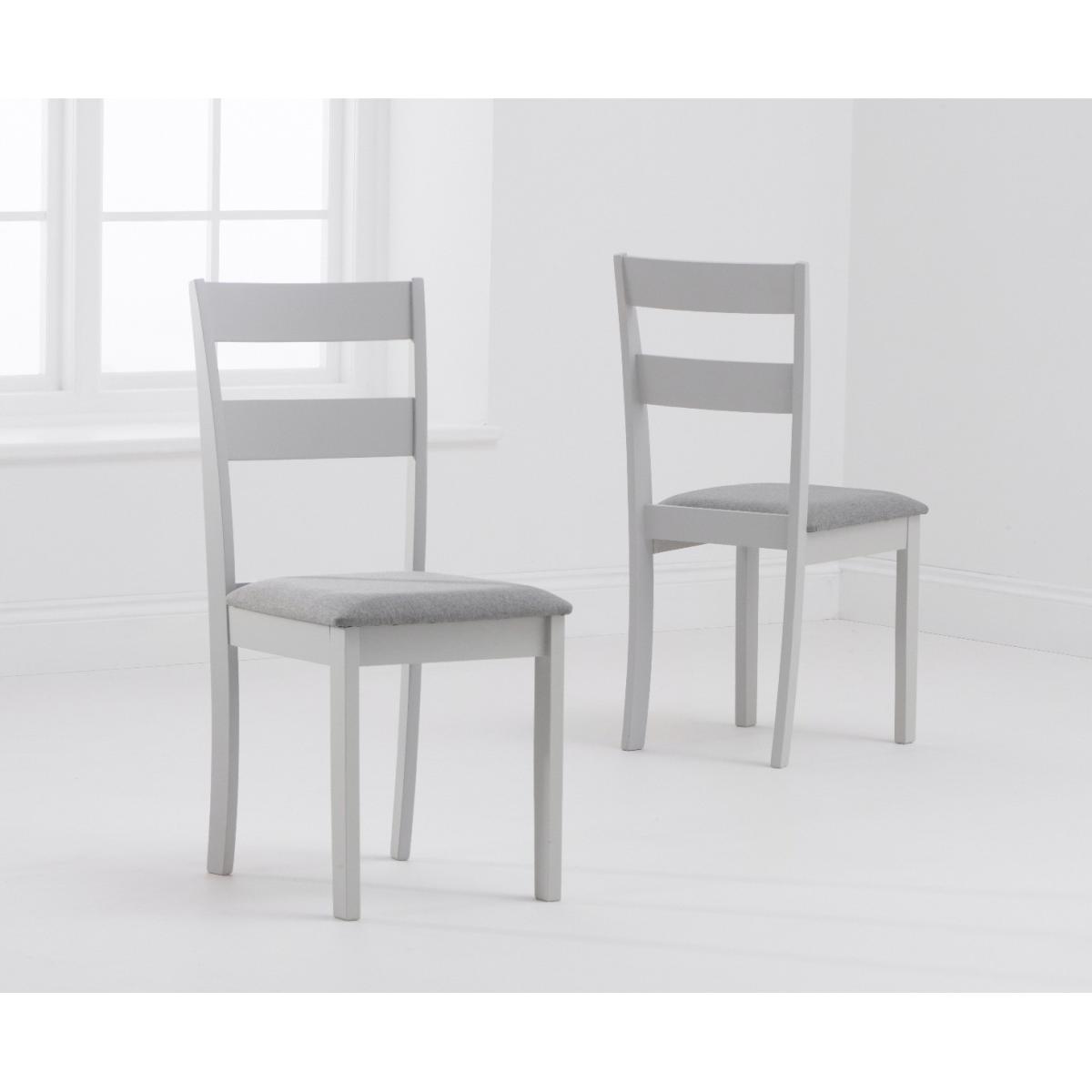 Chiltern 114cm Oak and Grey Table with Chiltern Chairs with Grey Fabric Seats - Grey, 4 Chairs – image 7