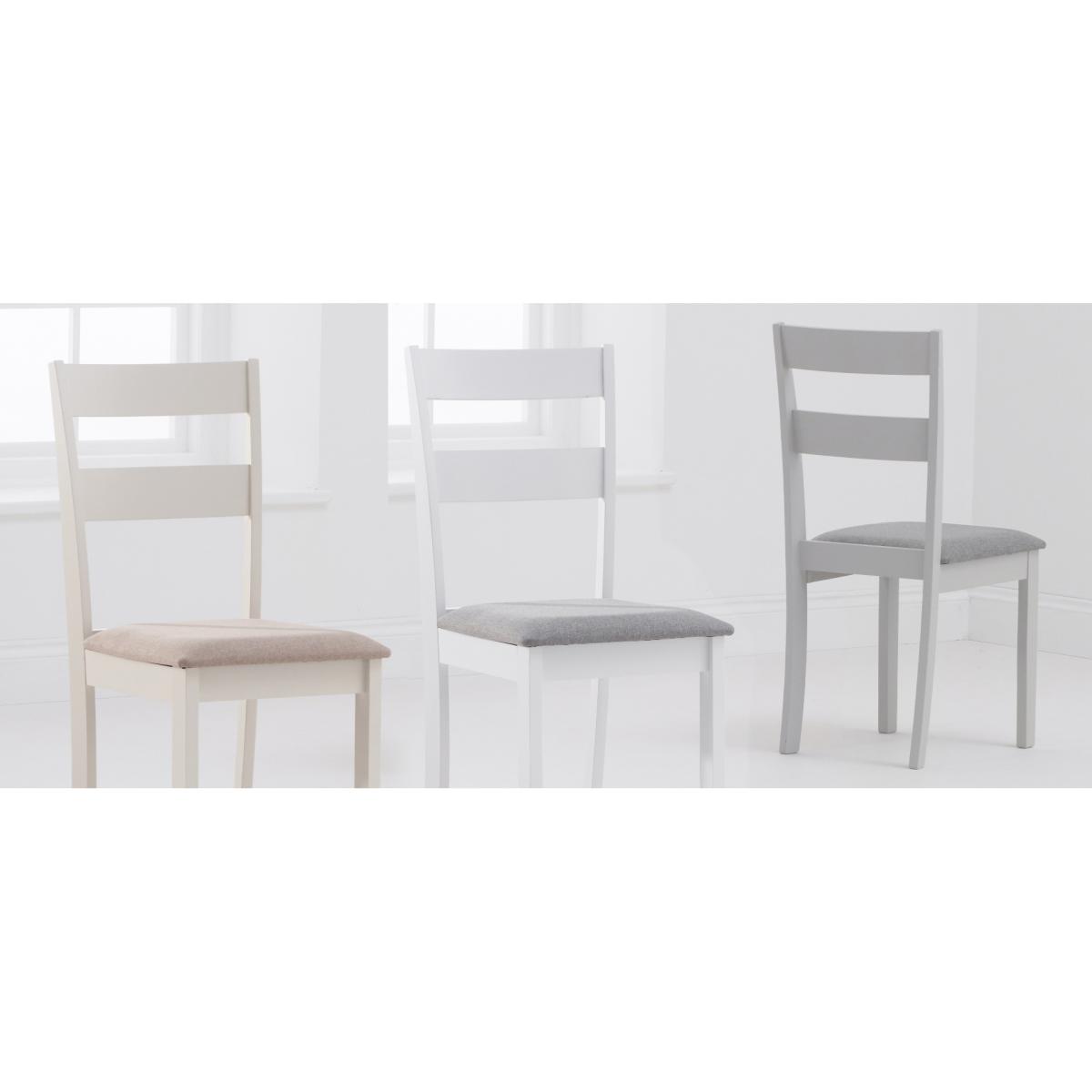 Chiltern 114cm Oak and Grey Table with Chiltern Chairs with Grey Fabric Seats - Grey, 4 Chairs – image 9