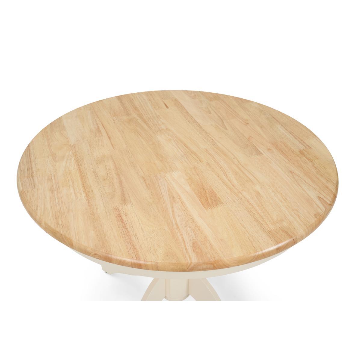 Epsom 90cm Oak and Cream Dining Table with Chairs - Cream, 2 Chairs – image 10